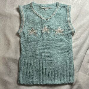 Knit sparkling star vest